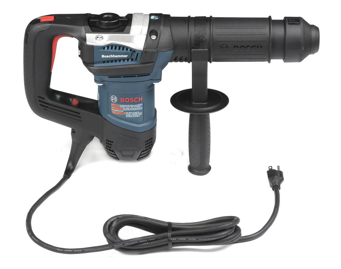 RIv-Nail rapid install system corded hammer includes Bosch three-year warranty.